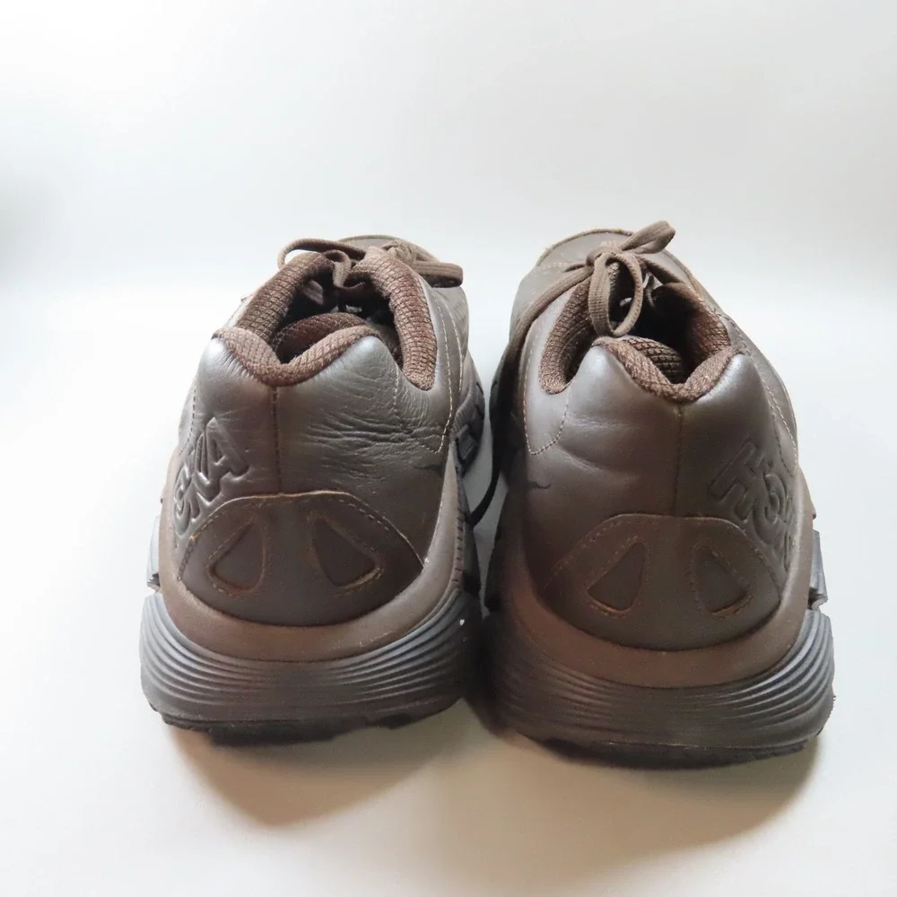 Size 12.5‎ (2E)- Hoka One One Gaviota LTR Wide Brown Leather EUC!